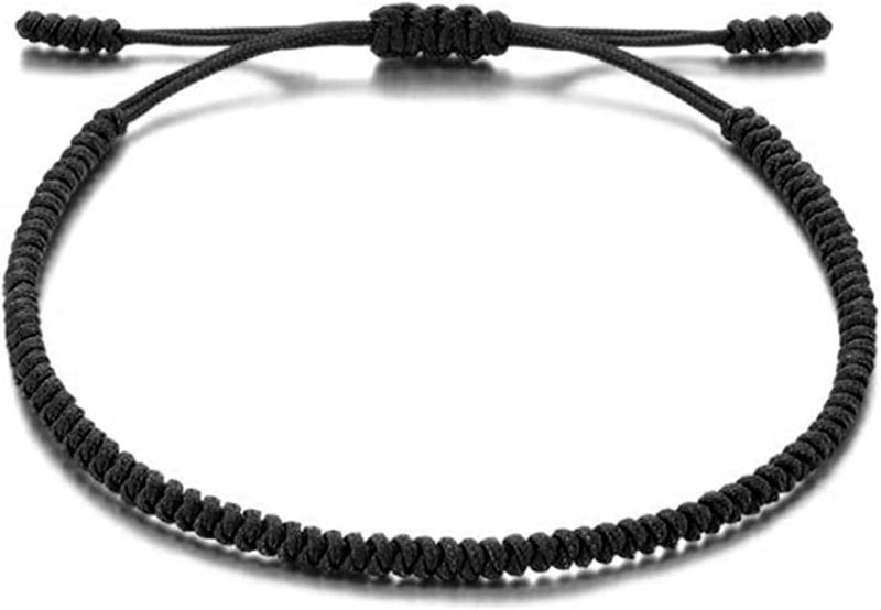 kelistom Handmade String Bracelet for Women Men Simple Red Black Braided Adjustable Charm Bracelets Minimalist Jewelry - Image 1
